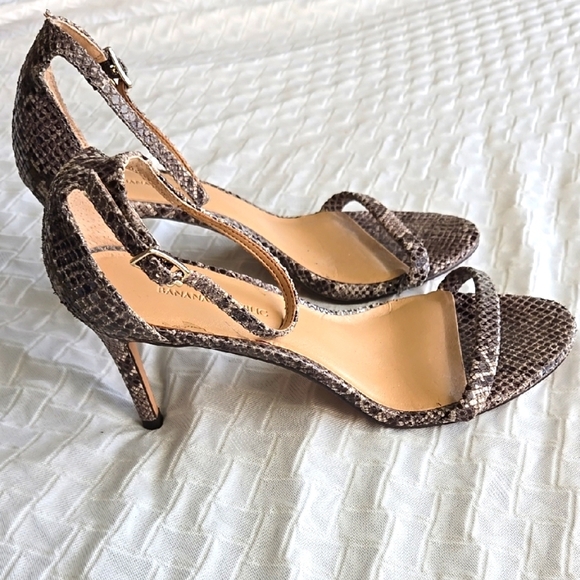 Banana Republic Women's Snakeskin Heels Mob Wife Elegant Feminine - Picture 1 of 12